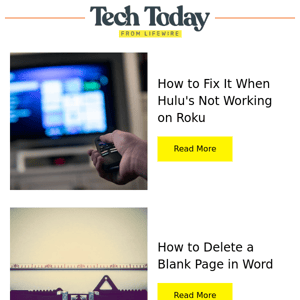 Fix Roku, Delete Pages in Microsoft Word, and More
