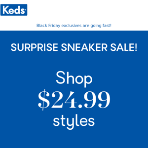 Surprise! $24.95 Sneaker Sale Happening Now!