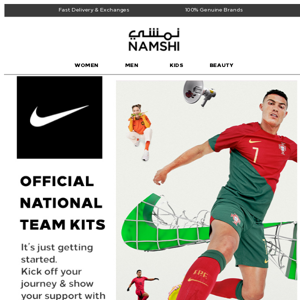 ⚽️ Gear up with Official Nike National Team Kits