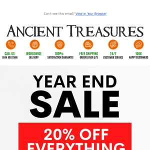 Announcement: Year End Clearance - 20% Off Everything