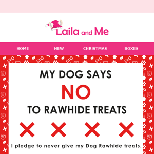 My dog says NO to RAWHIDE 🙅 (voucher inside)