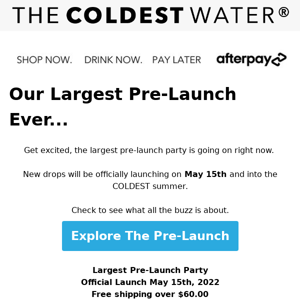our largest pre-launch ever...