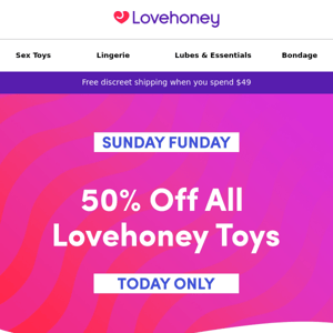 50% Off Lovehoney Toys!
