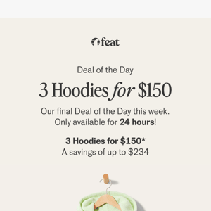 Deal of the Day: Hoodies, with up to $234 in savings