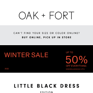 The Little Black Dress — Up to 50% OFF