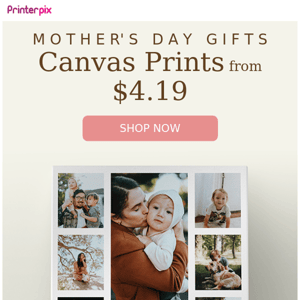 🚨Canvas prints from just $4.19 today!