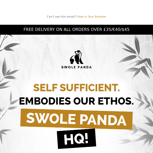 Swole Panda HQ! Sustainability everywhere…