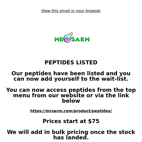 PEPTIDES LISTED 😁