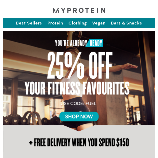 Get Over the Midweek Slump with 25% Off 💪🙌