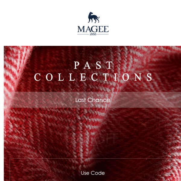 Don't miss an extra 10% off Past Collections