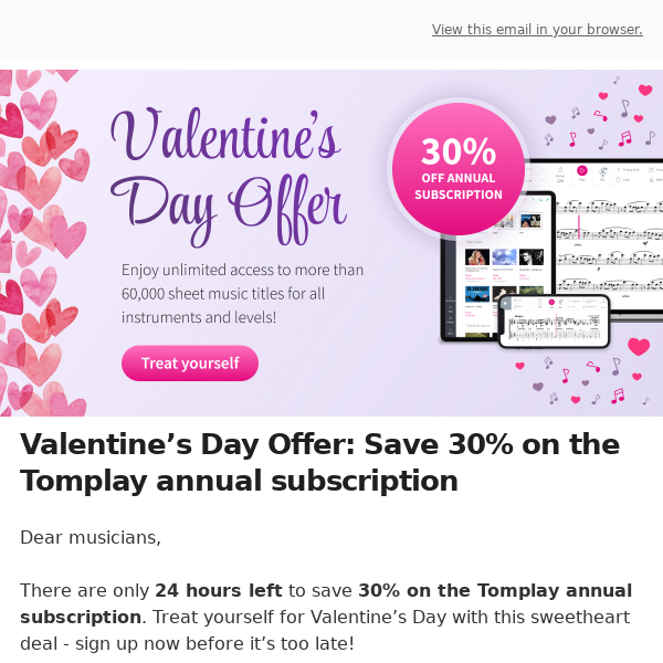 Valentine’s Day Offer: 24 hours left!