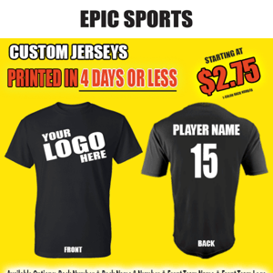 EPIC Custom Uniforms with fast turnaround!