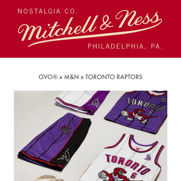 Now Available: OVO x Mitchell & Ness Toronto Raptors Collection