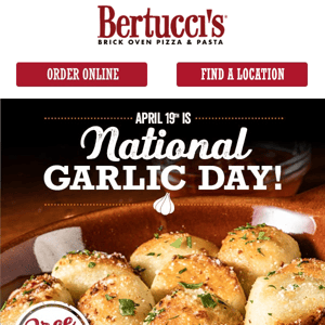 It's Nat'l Garlic Day - FREE 🧄 Knots Inside!