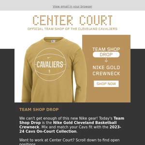 Cleveland Cavaliers Sir CC T-Shirt from Homage. | Gold | Cleveland Cavaliers Vintage Apparel from Homage.