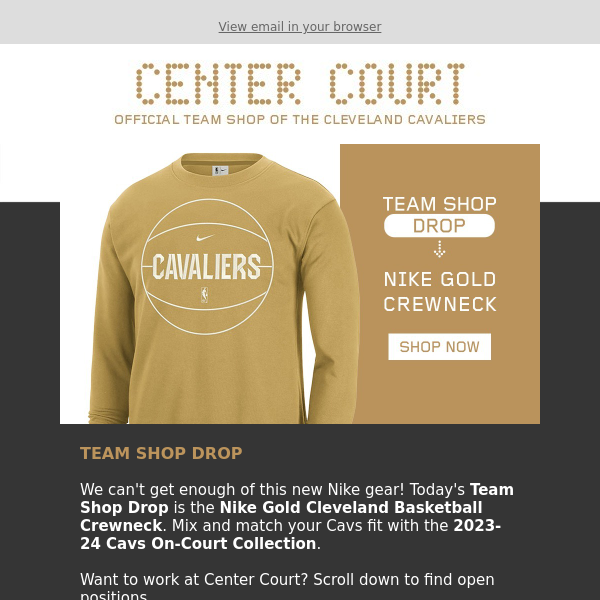 Center Court: the Cleveland Cavs Team Shop