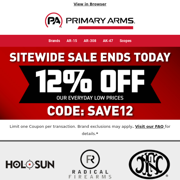 12% Sitewide Coupon ENDS SOON! 