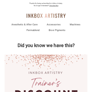 Did you know trainers can get an EXCLUSIVE DISCOUNT? - Inkbox Artistry