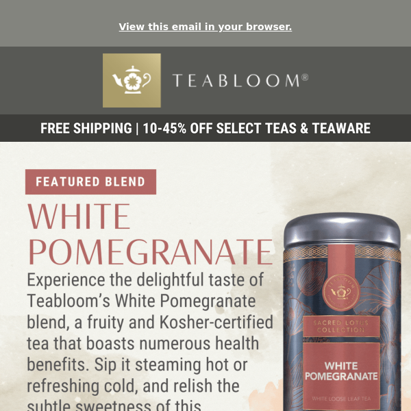 Featured Blend: Delicious White Pomegranate! 😋