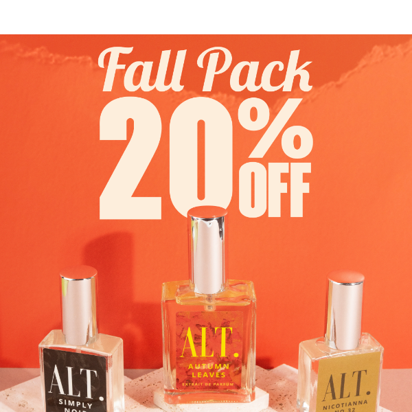 🍂 Autumn in a Bottle: 20% OFF our Fall Pack!