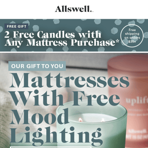 Say hello to cozier nights (FREE candles with mattress purchase)!