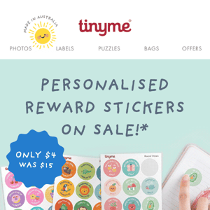 PERSONALISED REWARD STICKERS ONLY $4!