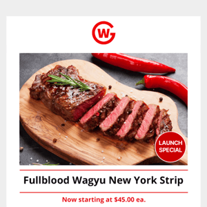 Launch Special: Fullblood Wagyu Steaks 🔥