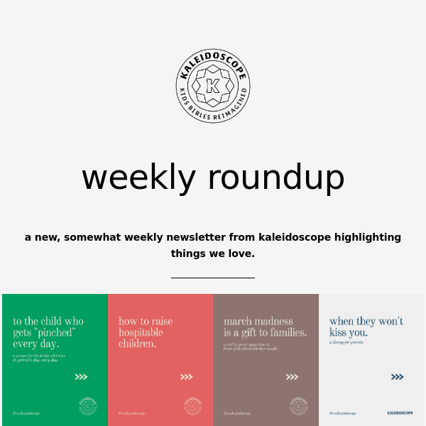 Weekly Roundup: Kissing, Pinching, and Men’s Belts