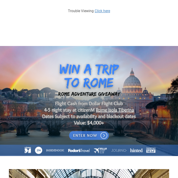Fodor’s x DFC: Win A Free Trip To Rome! 🏛️