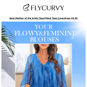 😍.FlyCurvy.Flattering and Comfortable: Blouses You'll Love to Wear!