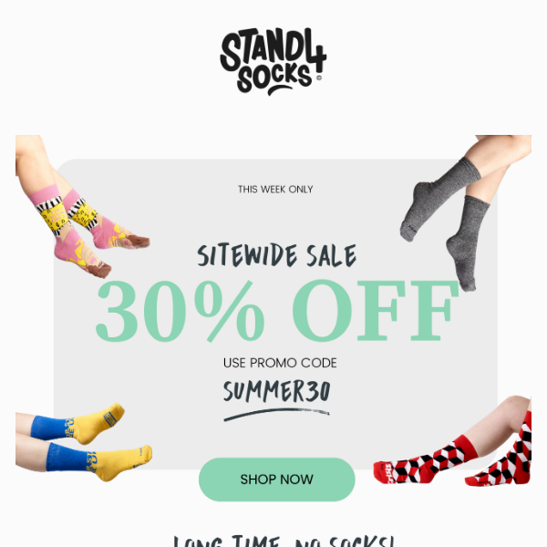 🧦 Stand4 Exclusive 30% OFF: Limited Time Only!