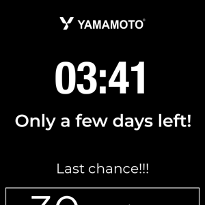 Yamamoto Nutrition, take advantage of the super promo now... the offer is about to expire!