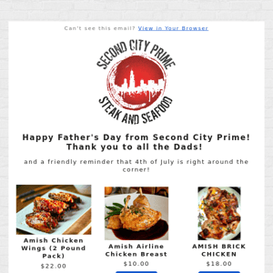 Happy Father's Day from Second City Prime!