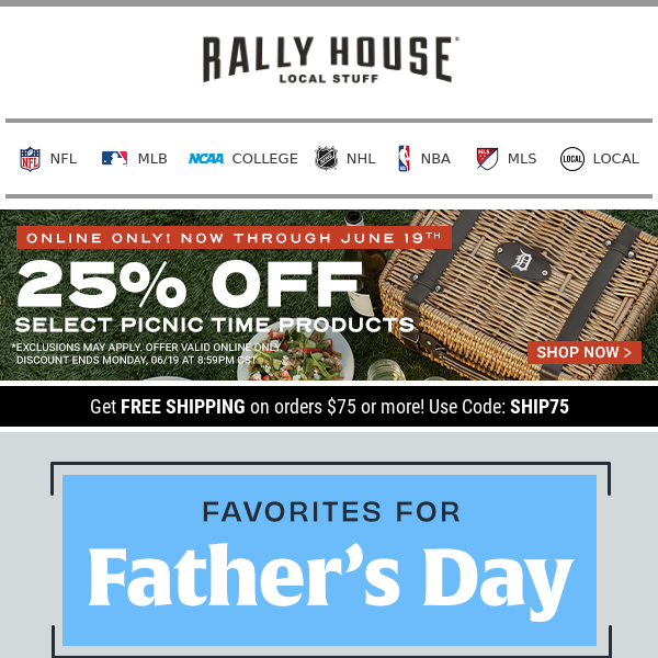 Rally House - Latest Emails, Sales & Deals