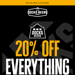 20% OFF is now live 🤩🍻