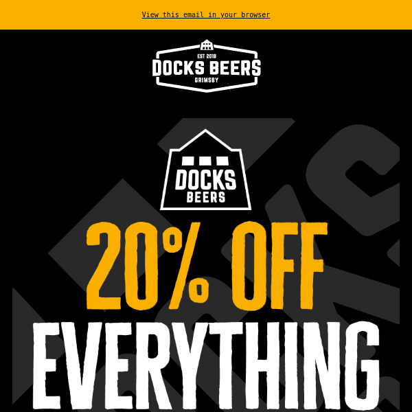 20% OFF is now live 🤩🍻