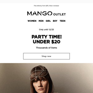 Ends today ⏳ Party looks from less than $20 - Mango Outlet