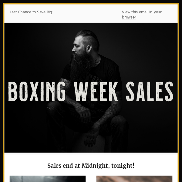 Last Day for Boxing week Sales!