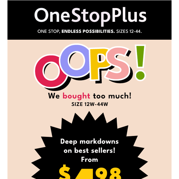 PSA: Shop our overstock from $4.98