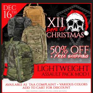 Its Day TWELVE! XII Days Christmas :: Lightweight Assault Packs!
