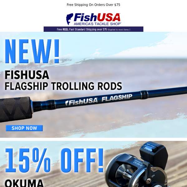 Brand New FishUSA Flagship Trolling Rods Available NOW!