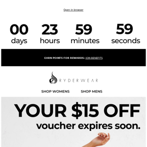 ⏰ $15 OFF - 24 HOURS ONLY Ryderwear Women!
