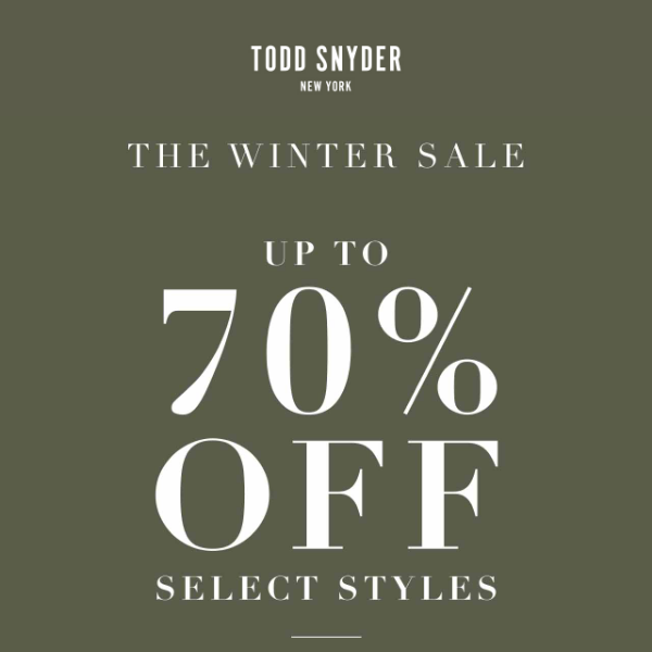 Have You Shopped Up To 70% Off Yet?