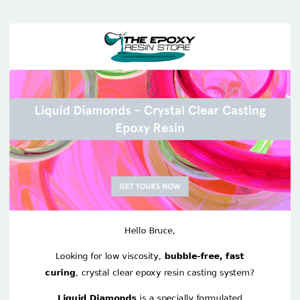 Check out the Liquid Diamonds casting epoxy resin 🙀