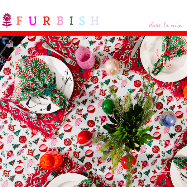 Set your Holiday Table with Furbish 🎅