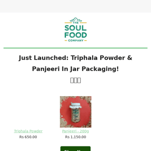NEW Product Launch -- Triphala Powder & ...