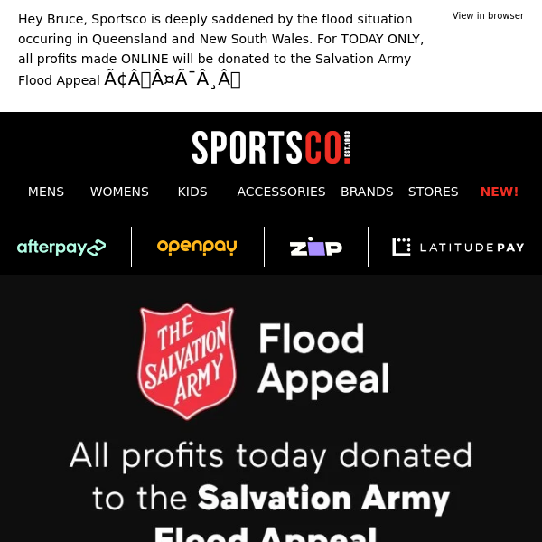QLD & NSW FLOOD APPEAL ❤ Shop Online to Donate