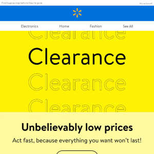 📢 Clearance awaits!