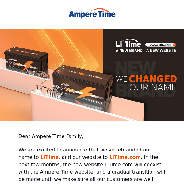 💥Big News! Ampere Time has officially rebranded to LiTime! - Ampere Time