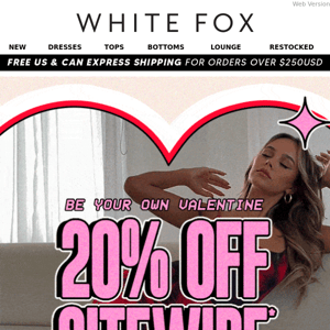 🌹 20% OFF SITEWIDE IS HERE ❤️‍